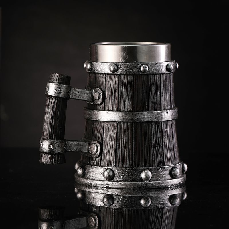 Xbloom Coffee Tea - Gelas Bir Motif Kayu Resin Stainless