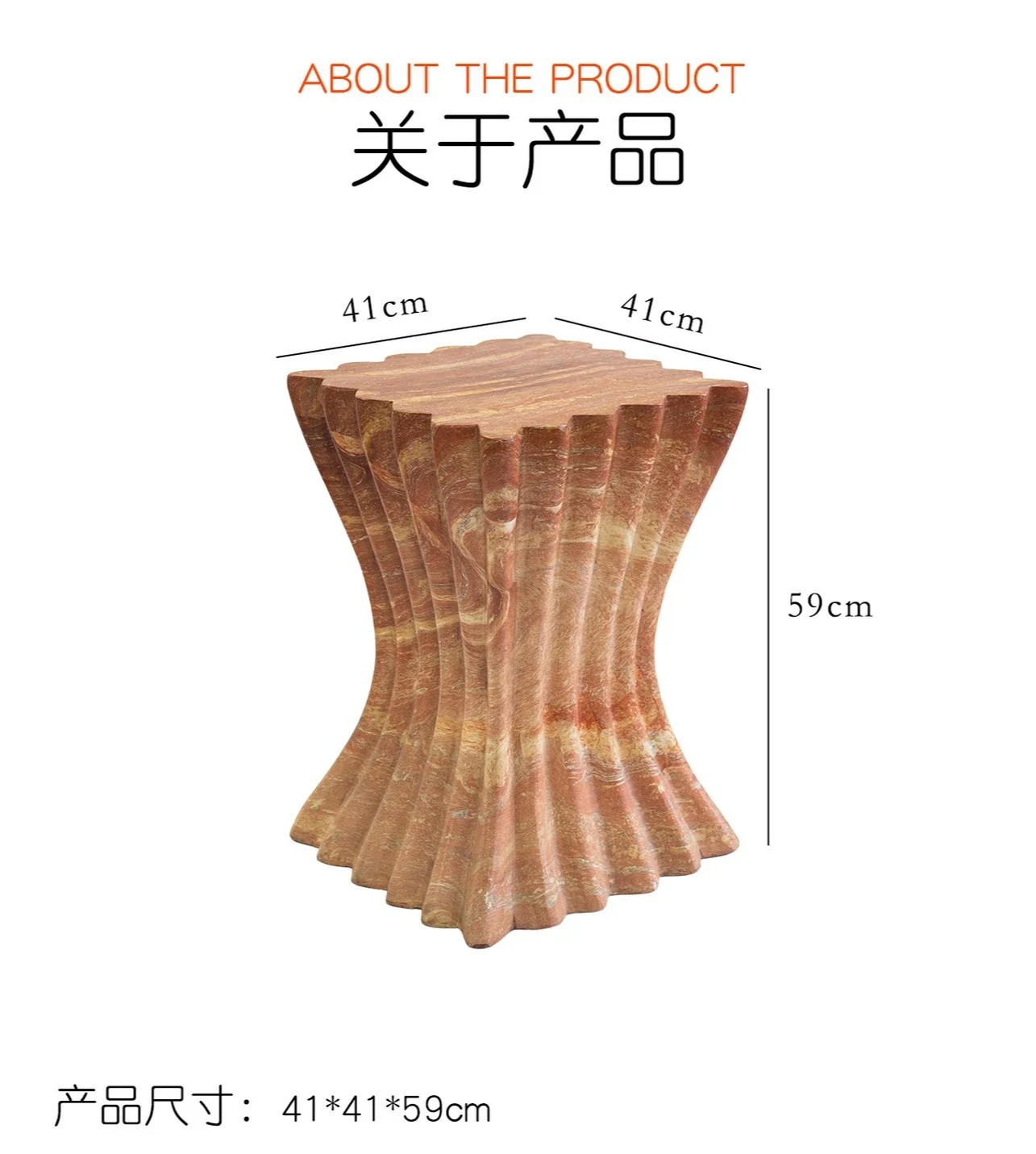 Coffee & Tea Difabis - Meja Kopi Bergaya b11-7.2 Imitasi Travertine