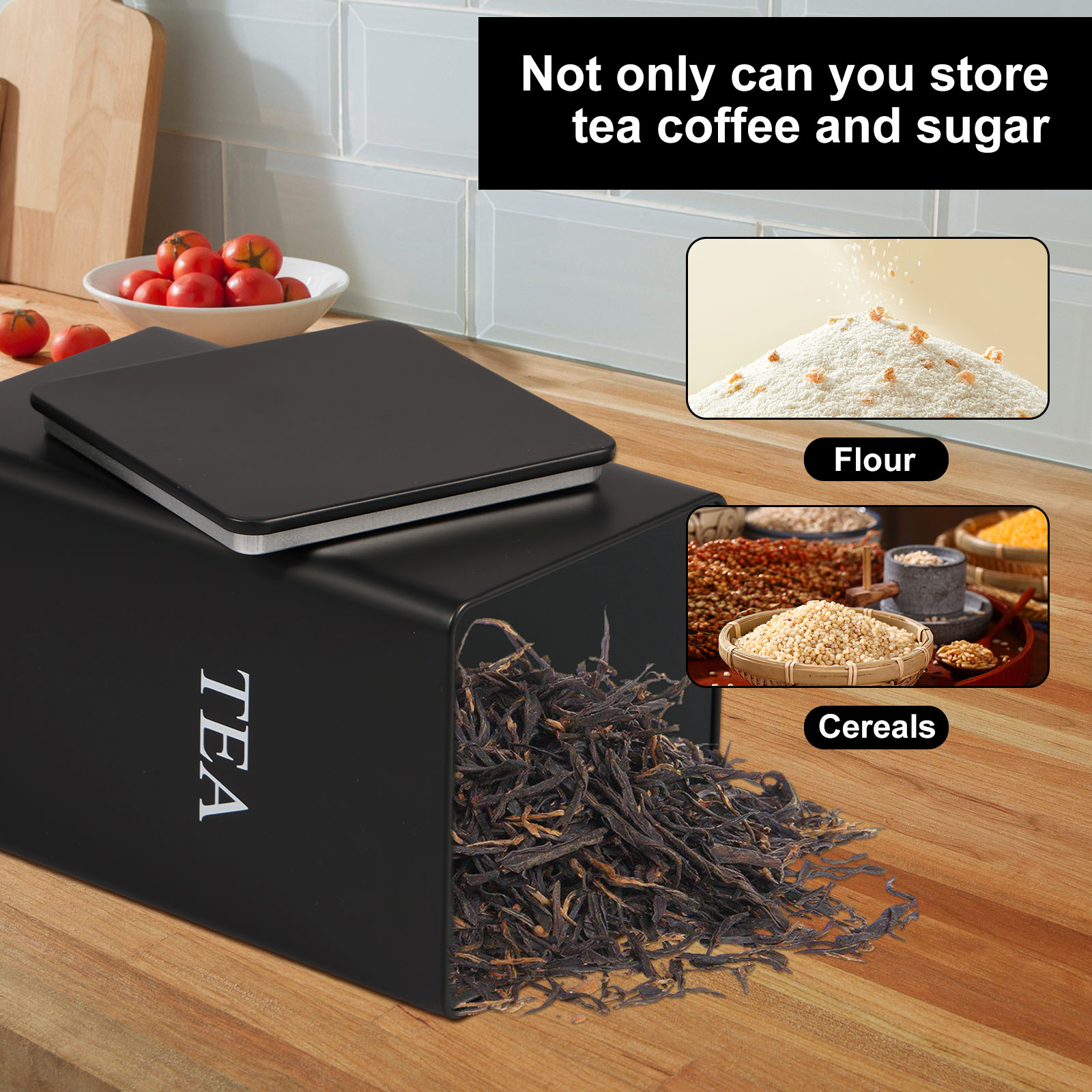 3 buah kaleng penyimpanan biji - Canister Coffee Sugar Tea ulasan dan harga