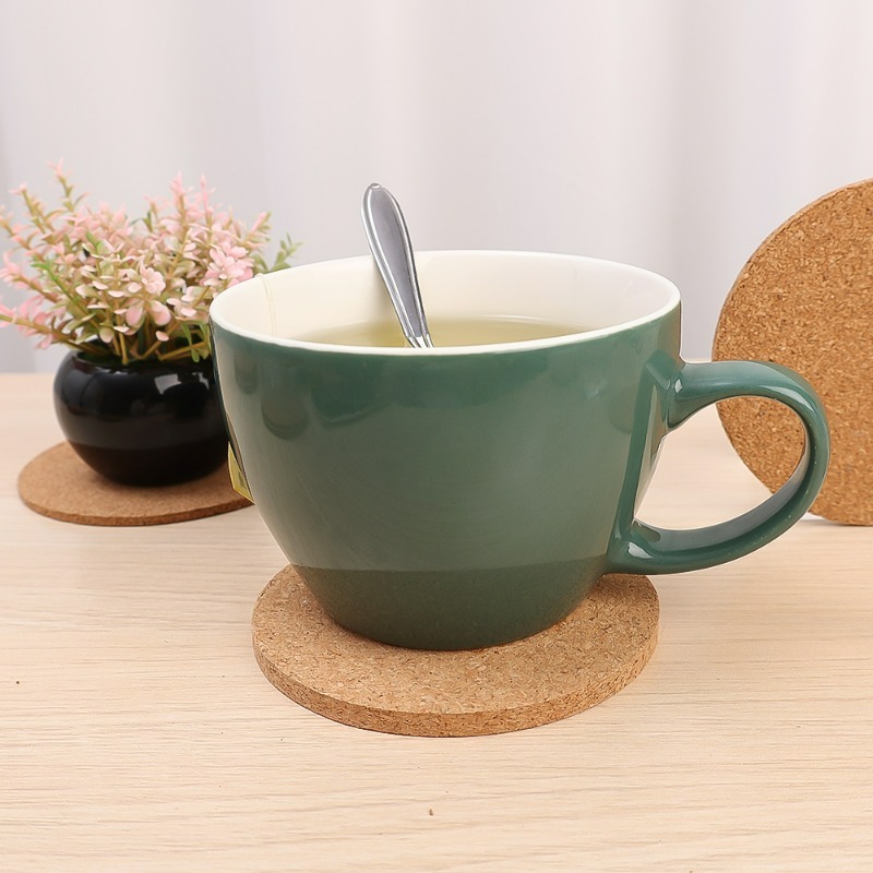 Alas Gelas Kayu Gabus Bulat Al - Coffee Tea Holders ulasan dan harga