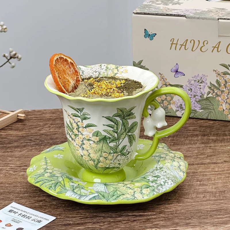 Set teh sore bermotif bunga li - Xbloom Coffee Tea ulasan dan harga