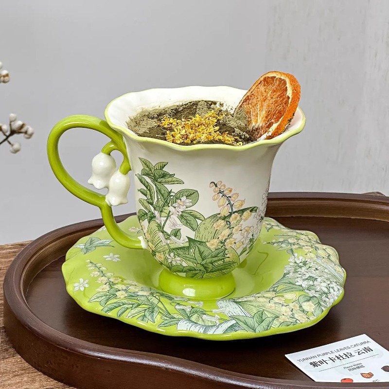 Set teh sore bermotif bunga li - Xbloom Coffee Tea ulasan dan harga