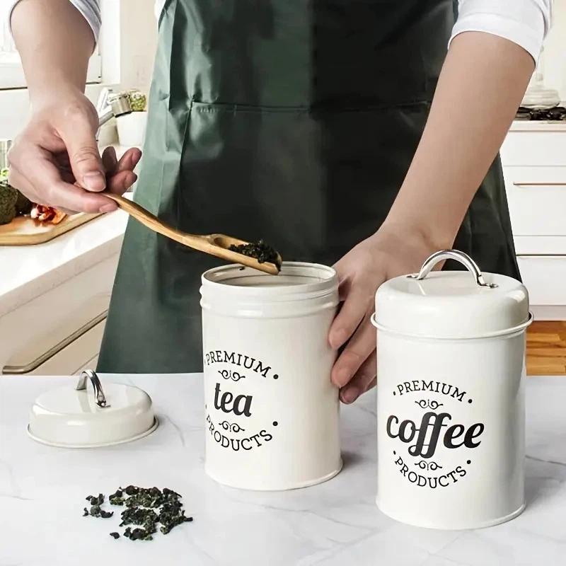3 Buah Wadah Logam Bulat untuk - Canister Coffee Sugar Tea ulasan dan harga