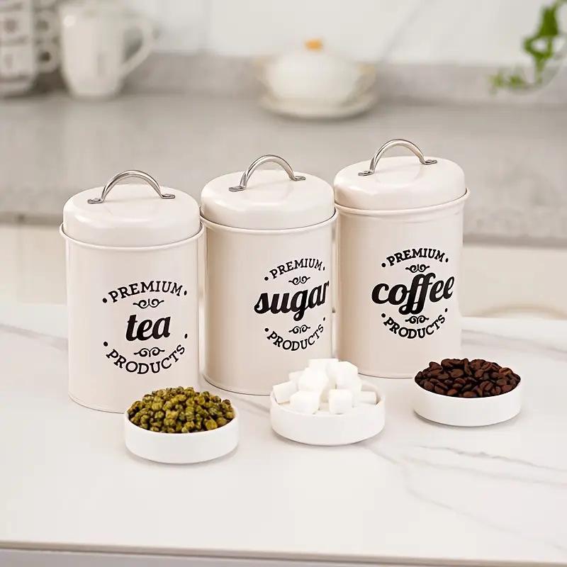 3 Buah Wadah Dapur Bulat Berba - Canister Coffee Sugar Tea ulasan dan harga