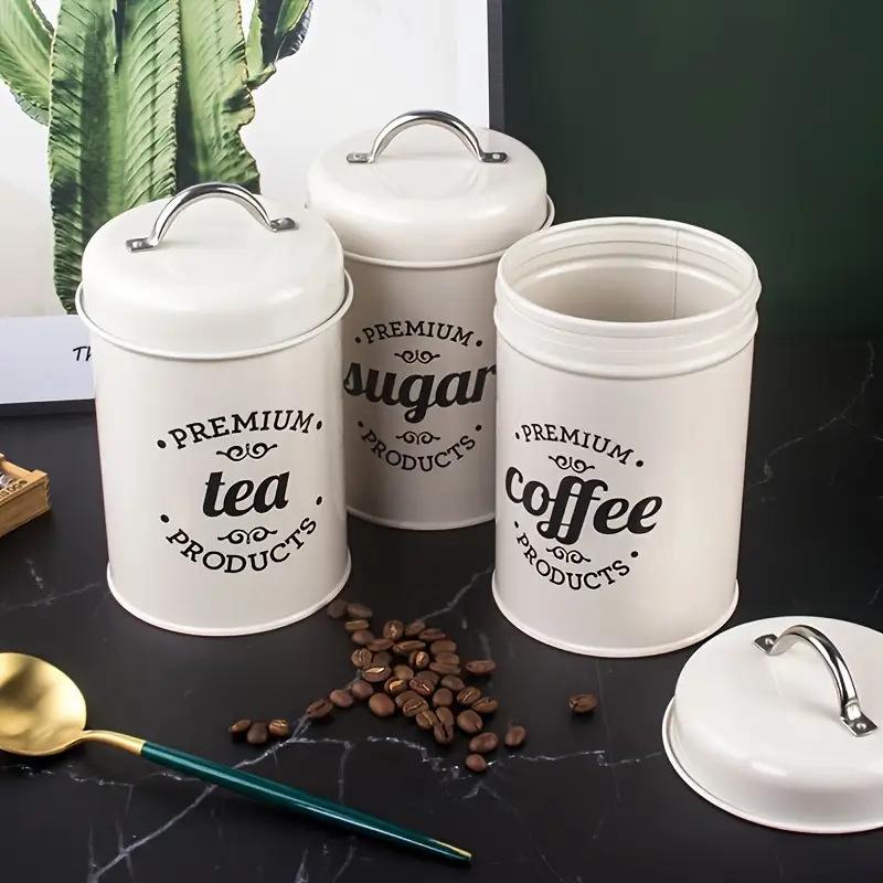 3 Buah Wadah Dapur Bulat Berba - Canister Coffee Sugar Tea ulasan dan harga