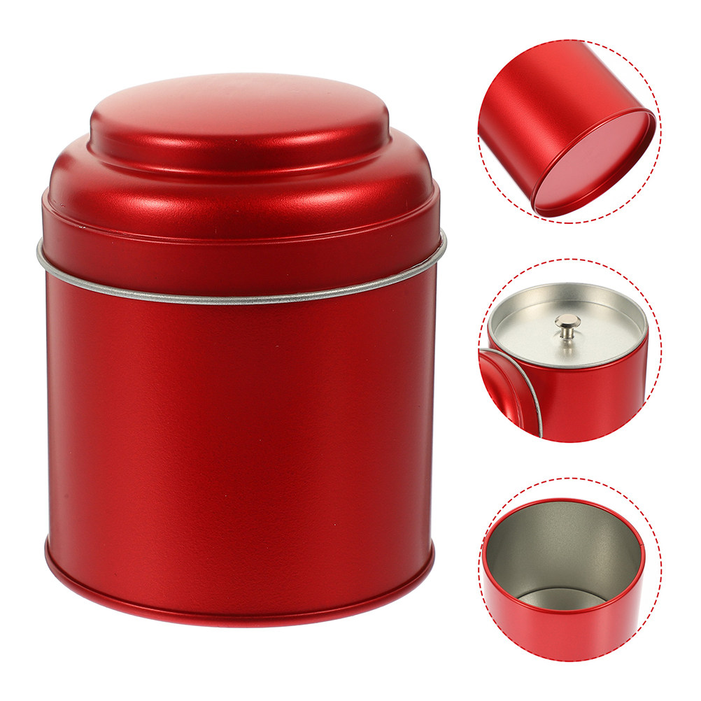 2 Buah Wadah Teh Bundar Berbah - Canister Coffee Sugar Tea ulasan dan harga
