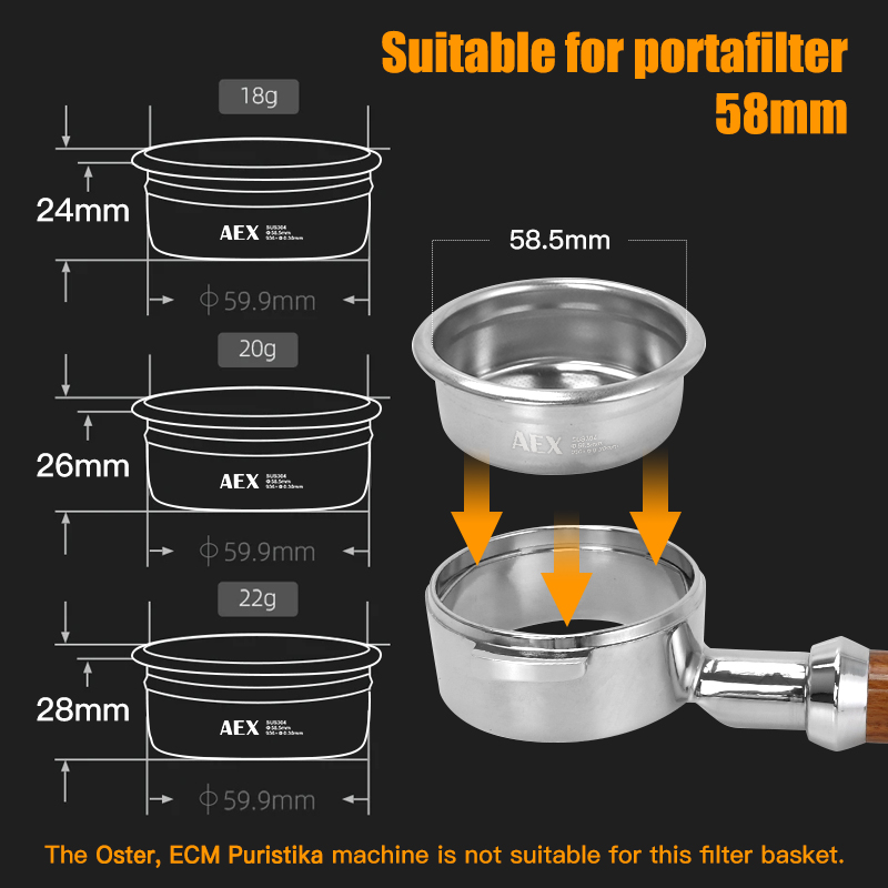 Keranjang Filter Kopi 58MM AEX - Coffee And Tea Filter ulasan dan harga