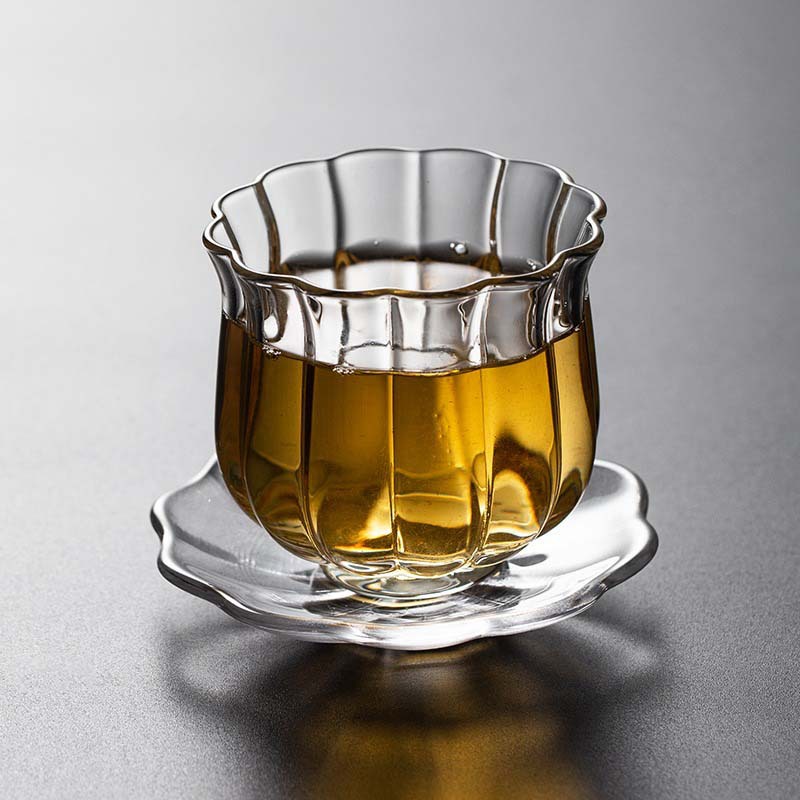 Cangkir Teh Lotus Kaca Borosil - Coffee Tea Set Up ulasan dan harga