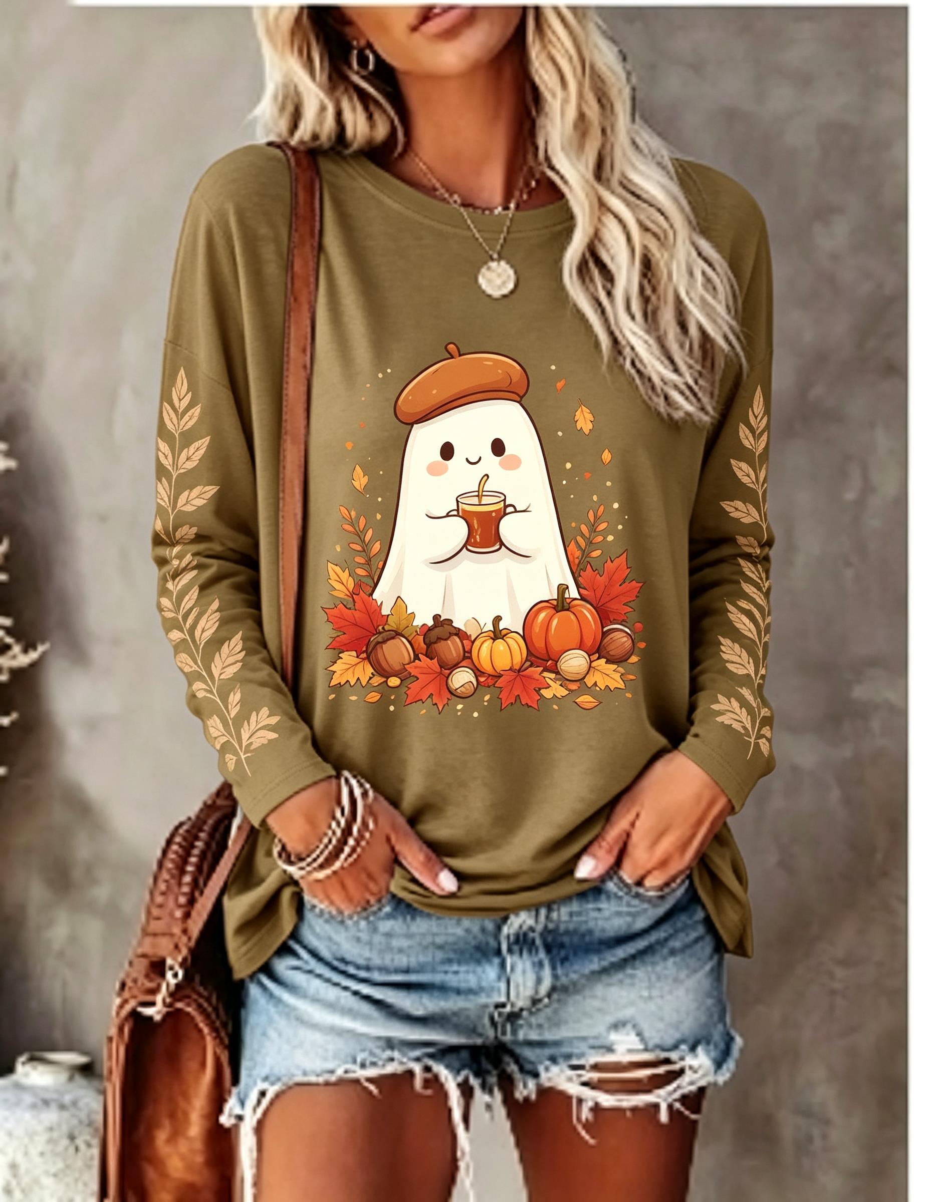 Kaos Lengan Panjang Wanita, Mo - Coffee & Tea Difabis ulasan dan harga