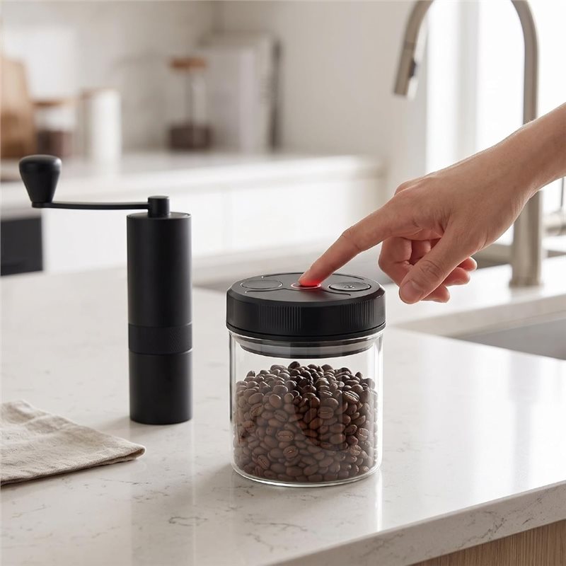 Wadah Kopi Otomatis dengan Sis - Canister Coffee Sugar Tea ulasan dan harga
