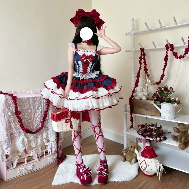 Gaun JSK Lolita Pink Sweet den - Coffee Tea Weight Loss ulasan dan harga