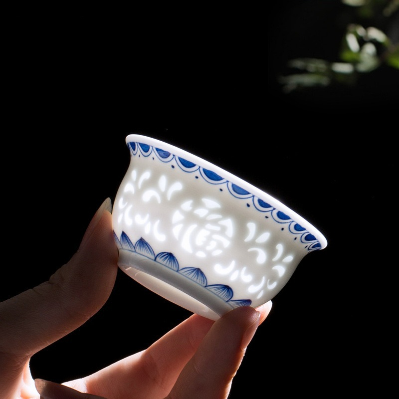 Cangkir Teh Keramik Biru Putih - Coffee Tea Set Up ulasan dan harga